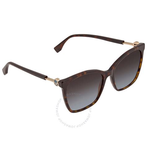 fendi women's ff 0344/s 57mm sunglasses|Fendi Gradient Brown Antireflection Square Ladies Sunglasses .